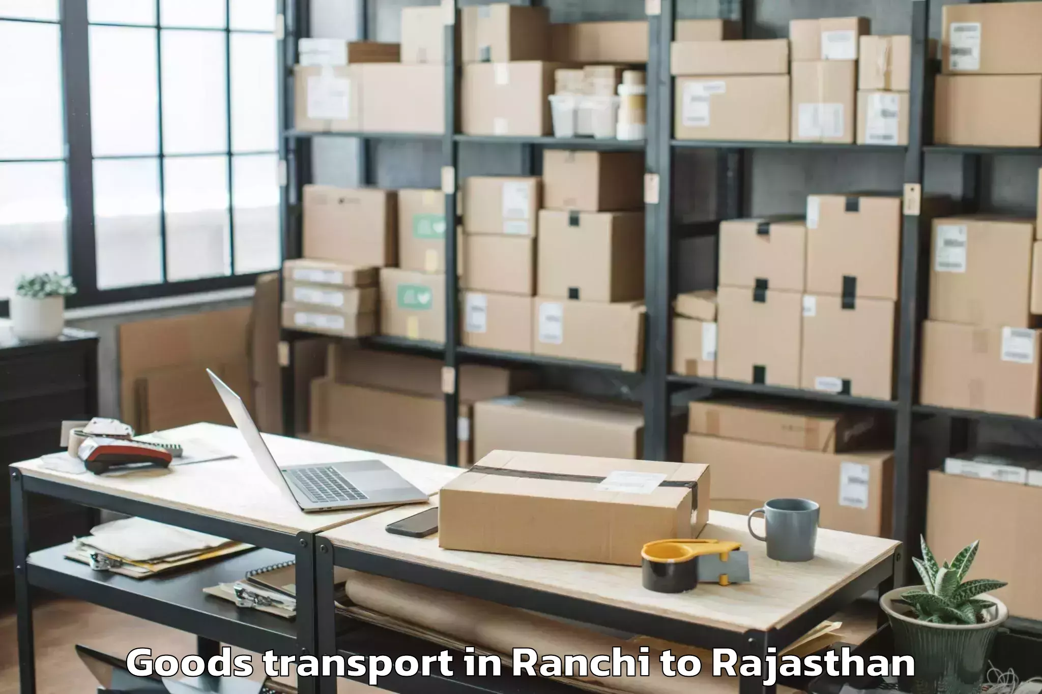 Top Ranchi to Jhadol Goods Transport Available